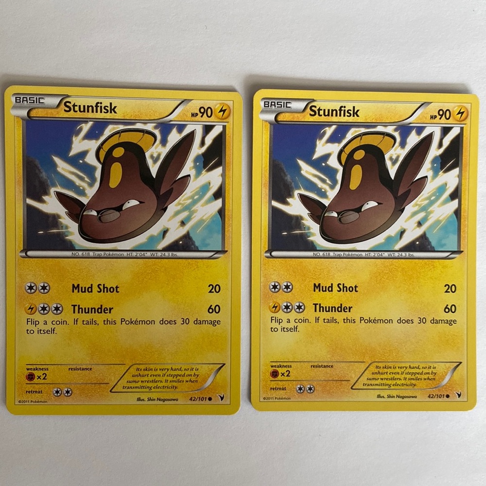 Two Stunfisk 42/101 Pokémon Cards